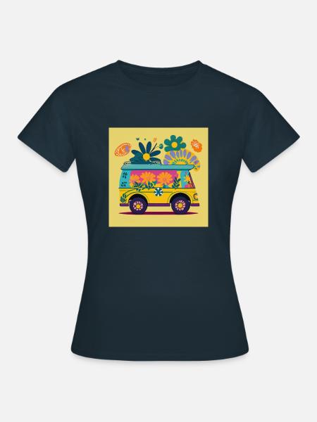 Campingbus - Frauen T-Shirt - Navy
