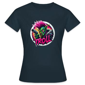 Troll punk - Women's T-Shirt - navy - Front - AI Model Female 172 dark (172cm)