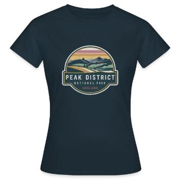 peak district - Women's T-Shirt - navy - Front - AI Model Female 172 dark (172cm)