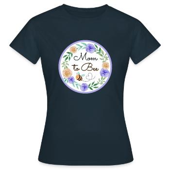Mom To Bee. Mother's Day Puns. - Women's T-Shirt - navy - Front - AI Model Female 172 dark (172cm)