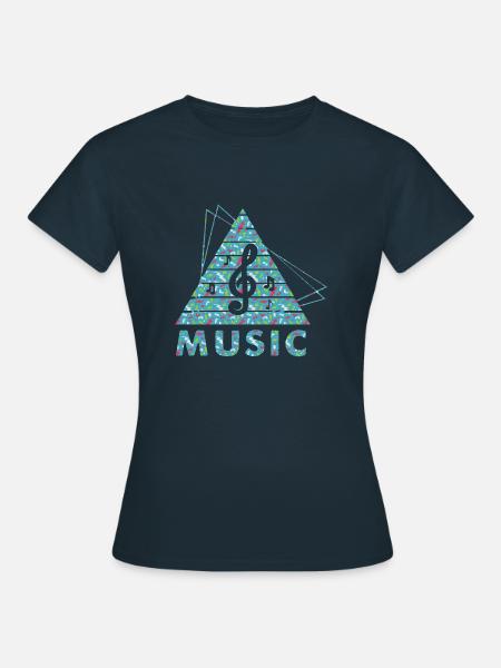 DJ Musik Retro Heavy Metal Hard Rock Punk Vinyl MX - Frauen T-Shirt - Navy