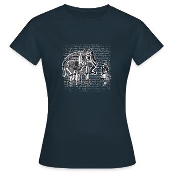 Alice au pays des merveilles et l’éléphant - T-shirt Femme - marine - Devant - AI Model Female 172 dark (172cm)