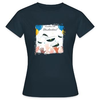 Remise des diplômes de la classe 2024 Fête de remise des diplômes du lycée - T-shirt Femme - marine - Devant - AI Model Female 172 dark (172cm)