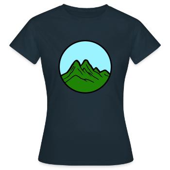 Montagnes 2 - T-shirt Femme - marine - Devant - AI Model Female 172 dark (172cm)