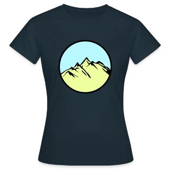 mountains mountains - Women's T-Shirt - navy - Front - AI Model Female 172 dark (172cm)