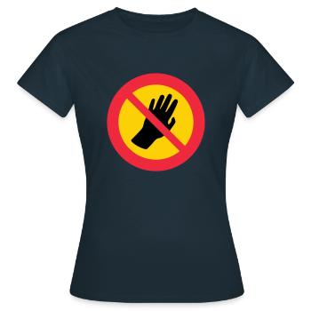 Bitte fass mich nicht an - Autismus - Asperger - Frauen T-Shirt - Navy - Vorne - AI Model Female 172 dark (172cm)