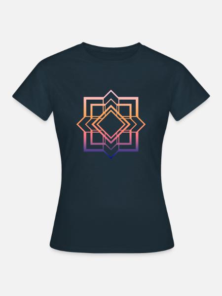 Squarecross Warm - Frauen T-Shirt - Navy