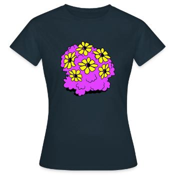 Pretty 6 Flowers Shrub Shrub Flowers Plant - Women's T-Shirt - navy - Front - AI Model Female 172 dark (172cm)
