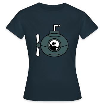 U-Boot Unterseeboot Tauchgang Tauchboot Kapitän - Frauen T-Shirt - Navy - Vorne - AI Model Female 172 dark (172cm)