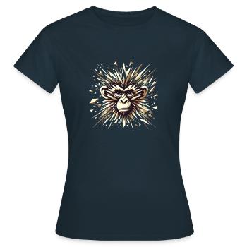 Éclats de Jungle - T-shirt Femme - marine - Devant - AI Model Female 172 dark (172cm)
