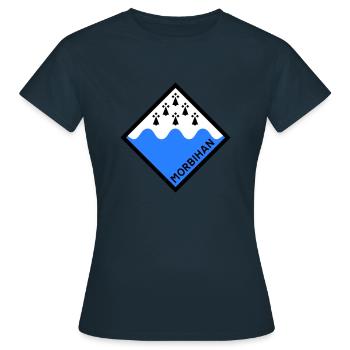 Morbihan - T-shirt Femme - marine - Devant - AI Model Female 172 dark (172cm)