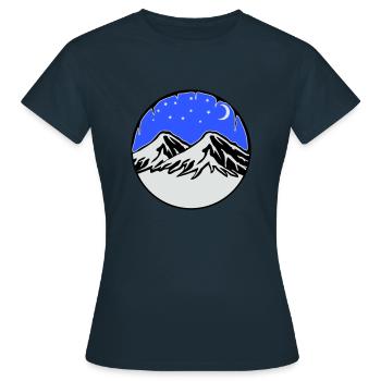 Ciel étoilé montagnes - T-shirt Femme - marine - Devant - AI Model Female 172 dark (172cm)