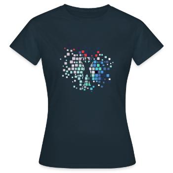 Workout Fitnesstraining Fitnessstudio Copy - Frauen T-Shirt - Navy - Vorne - AI Model Female 172 dark (172cm)