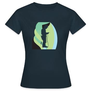 Elektriker Elektrogerät Strom Copy - Frauen T-Shirt - Navy - Vorne - AI Model Female 172 dark (172cm)