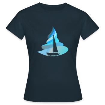 Sailboats Sailing Boat - Women's T-Shirt - navy - Front - AI Model Female 172 dark (172cm)