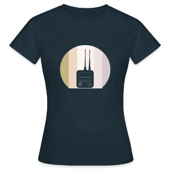 HamRadio Amateur Radio Radio Radio - T-shirt Femme - marine - Devant - AI Model Female 172 dark (172cm)