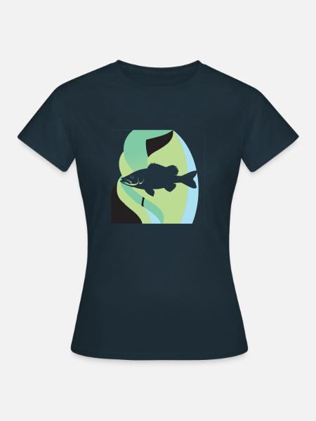 Barsch Angelsport Angeln - Frauen T-Shirt - Navy
