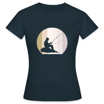 Pêche Pêche Pêche Pêche aux carnassiers - T-shirt Femme - marine - Devant - AI Model Female 172 dark (172cm)