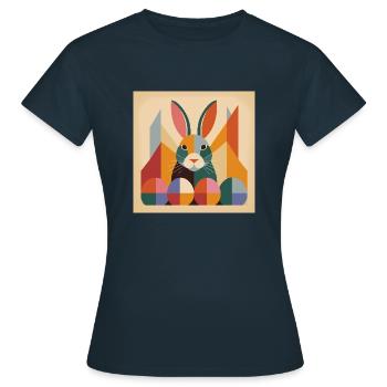 Lapin de Pâques n° 09 - T-shirt Femme - marine - Devant - AI Model Female 172 dark (172cm)