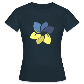 Schwimmen Scuba Brustschwimmen - Frauen T-Shirt - Navy - Vorne - AI Model Female 172 dark (172cm)