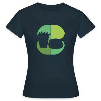 Cheeseburger de restauration rapide - T-shirt Femme - marine - Devant - AI Model Female 172 dark (172cm)