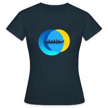 Rameurs de régate aquatique - T-shirt Femme - marine - Devant - AI Model Female 172 dark (172cm)