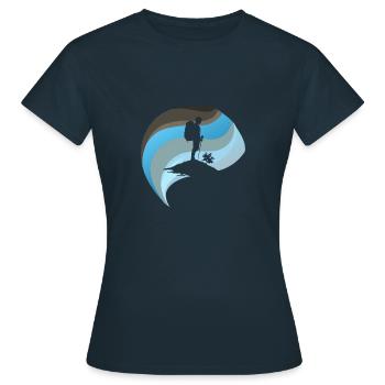 Randonnée Alpinisme Sommet - T-shirt Femme - marine - Devant - AI Model Female 172 dark (172cm)