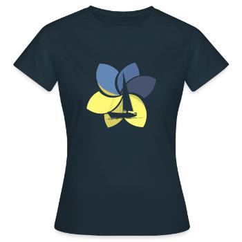 Sailing Boats Sailboat - Women's T-Shirt - navy - Front - AI Model Female 172 dark (172cm)