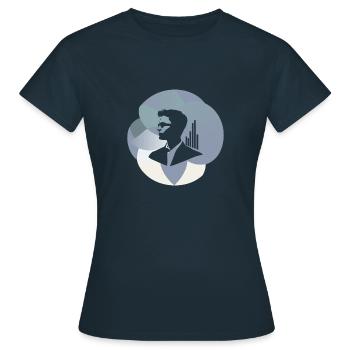 Statistiques Sciences Recherche - T-shirt Femme - marine - Devant - AI Model Female 172 dark (172cm)