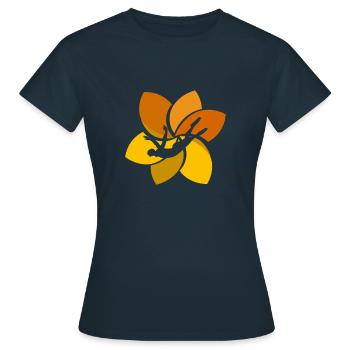 Schwimmen Schnorcheln Taucherbrille - Frauen T-Shirt - Navy - Vorne - AI Model Female 172 dark (172cm)