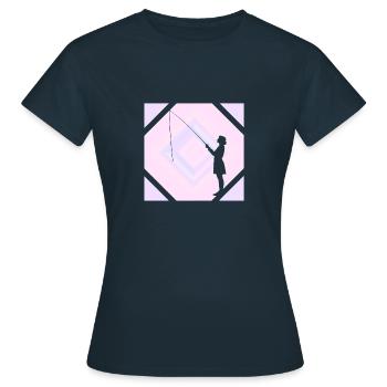 Pêche à l’aimant 1Pêche à l’aimant - T-shirt Femme - marine - Devant - AI Model Female 172 dark (172cm)
