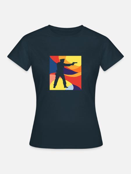 Polizei Streife - Frauen T-Shirt - Navy