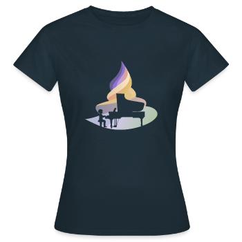 École de musique instrumentale - T-shirt Femme - marine - Devant - AI Model Female 172 dark (172cm)
