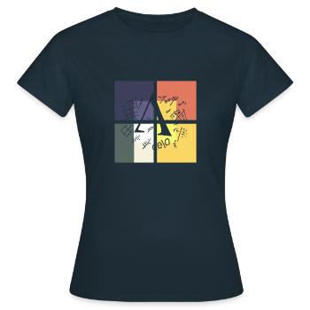 Formules mathématiques - T-shirt Femme - marine - Devant - AI Model Female 172 dark (172cm)