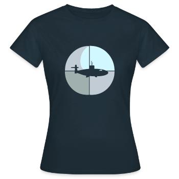 Uboot Navy Militaer - Frauen T-Shirt - Navy - Vorne - AI Model Female 172 dark (172cm)