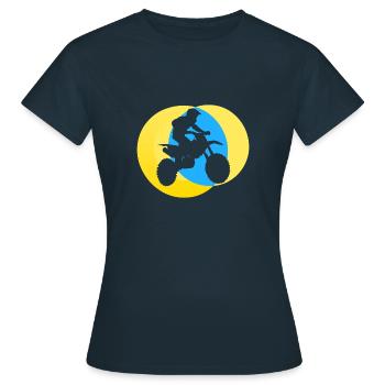 Trail Dirtbike Enduro - Frauen T-Shirt - Navy - Vorne - AI Model Female 172 dark (172cm)