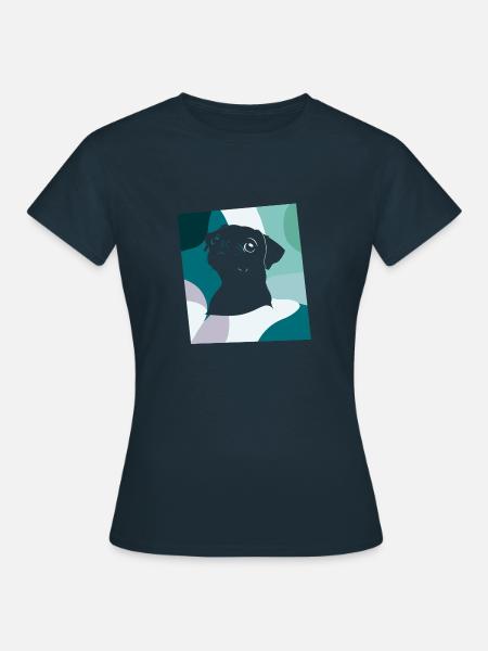 Mops Bulldogge - Frauen T-Shirt - Navy