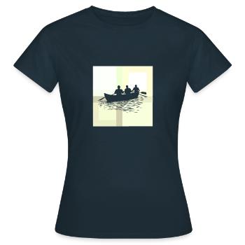 Ramer sur l’eau - T-shirt Femme - marine - Devant - AI Model Female 172 dark (172cm)