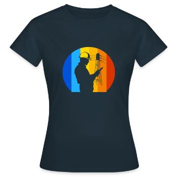 Electrical installation Wiring Electrical installation - Women's T-Shirt - navy - Front - AI Model Female 172 dark (172cm)