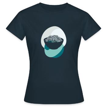 Pâtes Spaghetti Pâtes - T-shirt Femme - marine - Devant - AI Model Female 172 dark (172cm)