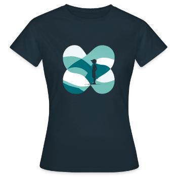 Canne à pêche Pêche Pêche aux carnassiers - T-shirt Femme - marine - Devant - AI Model Female 172 dark (172cm)