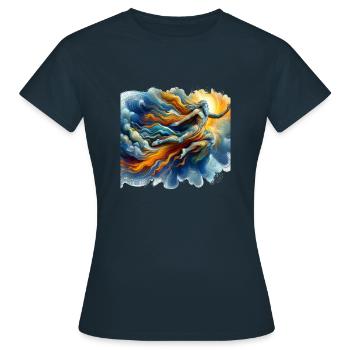 Homme Divin - T-shirt Femme - marine - Devant - AI Model Female 172 dark (172cm)