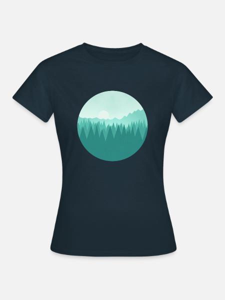 Berglandschaft - Frauen T-Shirt - Navy