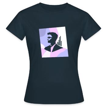 Statistiques Mathématiques Sciences - T-shirt Femme - marine - Devant - AI Model Female 172 dark (172cm)