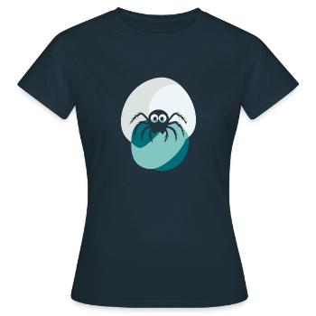 Vogelspinne Weben Krabbeltier - Frauen T-Shirt - Navy - Vorne - AI Model Female 172 dark (172cm)