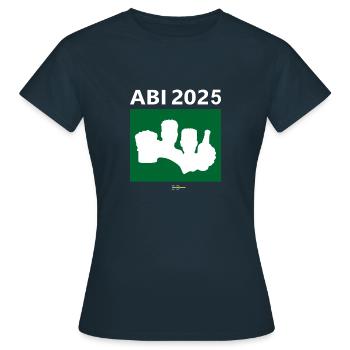 Bier Liga Logo ABI 2025 Grün 2 weiß - Frauen T-Shirt - Navy - Vorne - AI Model Female 172 dark (172cm)