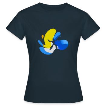 Dance Sport Modern Dance Couple - Women's T-Shirt - navy - Front - AI Model Female 172 dark (172cm)
