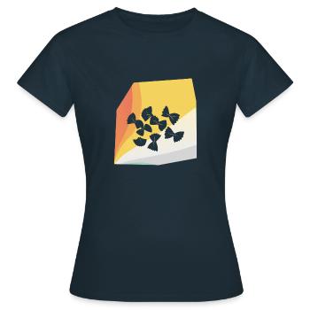Nudeln Lasagne - Frauen T-Shirt - Navy - Vorne - AI Model Female 172 dark (172cm)