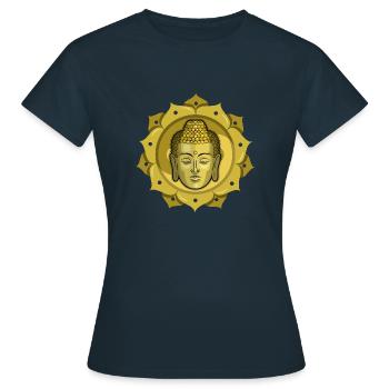 Buddha - Frauen T-Shirt - Navy - Vorne - AI Model Female 172 dark (172cm)