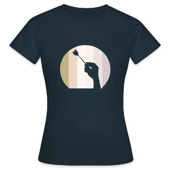 Darts Triple20 Dartboard - Frauen T-Shirt - Navy - Vorne - AI Model Female 172 dark (172cm)